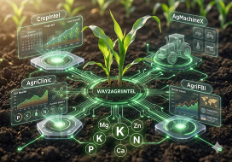 Empowering Farmers Through AI Illustration